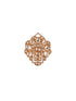 Gold Plated Uncut Polki Kundan Mossanite Studded Designer Floral Adjustable Finger Ring