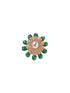 Gold Plated Kundan Mossanite Green Beads Studded Designer Adjustable Finger Rings