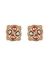 Gold Plated Uncut Moissanite Kundan Studded Mango Design Minimal Studds Earrings
