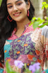 Women Multi Color Floral Printed A-line Kurti