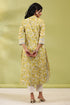 Women Green & White Ethnic Motifs Printed Pure Cotton Straight Kurta
