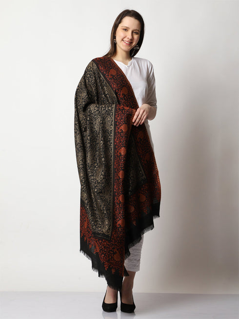 Women's Zari Kani Wool Shawl