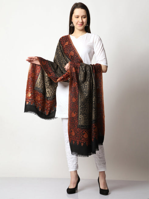 Women's Zari Kani Wool Shawl