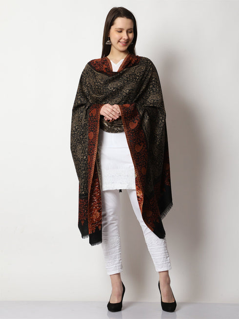 Women's Zari Kani Wool Shawl