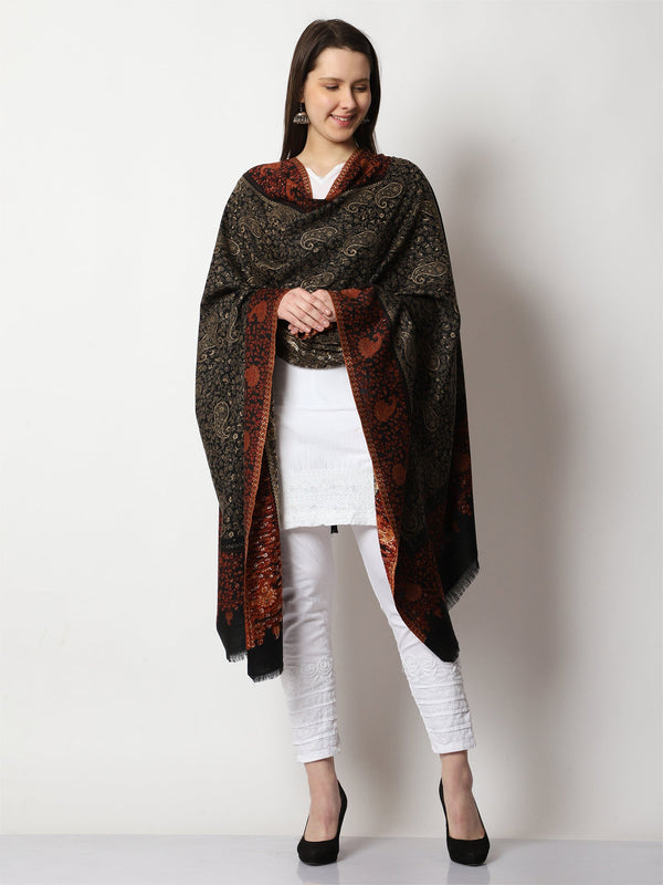 Women's Zari Kani Wool Shawl