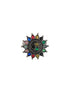 Silver oxidised Multicolored Combo Locket Ring Jewellery set