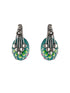 Oxidised Hand Painted & Mint Enamelled Locket Jewellery Set