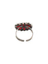 Silver oxidised Red Stone Studded Combo Locket Jewellery Set