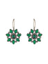 Silver oxidised Green Stone Studded Combo Locket Jewellery Set