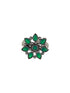 Silver oxidised Green Stone Studded Combo Locket Jewellery Set