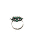 Silver oxidised Green Stone Studded Combo Locket Jewellery Set