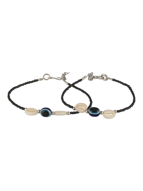 Set of 2 Evil Eye Beaded Anklet