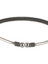 Silver Oxidised Kada Anklet