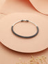 Silver Oxidised Kada Anklet