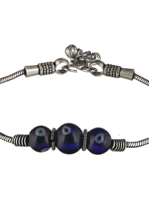 Set Of 2 Evil Eye German Silver anklet Anklet