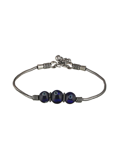 Set Of 2 Evil Eye German Silver anklet Anklet