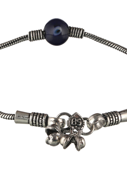 Set Of 2 Evil Eye German Silver Anklet Anklet
