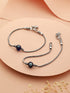 Set Of 2 Evil Eye German Silver Anklet Anklet
