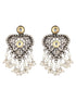 Oxidised Stone Studded Fusion statement Jewellery set