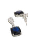 White Rhodium Blue CZ Studded Luxe Statement Jewellery Set