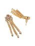 Gold Polished White CZ Studded contemporary Jewellery set