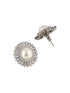 Silver Plated CZ Studded Pearl minimal Studs Earrings