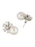 Silver Toned Pearl Beaded Minimal Studs earrings
