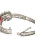 Silver Toned Red AD Studded Statement Handcrafted Bracelet