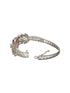 Silver Toned Red AD Studded Statement Handcrafted Bracelet