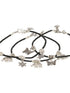 Set Of 3 Oxidised Silver Plated Payal Anklet