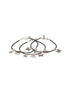Set Of 3 Oxidised Silver Plated Payal Anklet