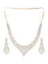 Gold Toned White CZ Studded designer Jewellery Set