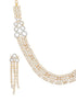 Gold Polished White CZ Studded contemporary Jewellery set