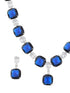 White Rhodium Blue CZ Studded Luxe Statement Jewellery Set