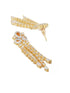Gold Polished White CZ Studded contemporary Jewellery set