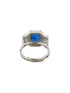 Silver Plated Blue CZ Studded Statement Finger Ring