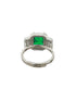 Silver Plated Green AD Embellished minimal Engagement Ring