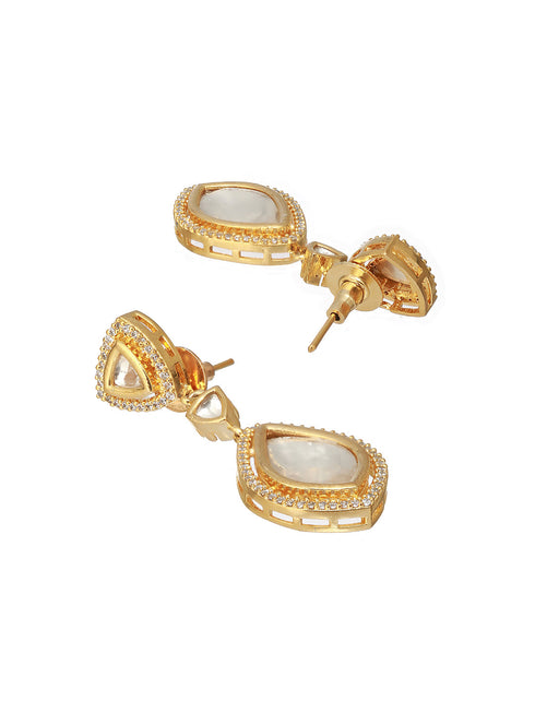 Gold Plated Original Kundan Studded Dangler Earring