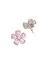 Pink Zircon Floral Minimal Studds Earrings