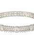 Silver Plated Zircon Studded Luxe Bangle Bracelet