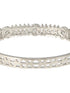 Silver Plated Zircon Studded Luxe Bangle Bracelet