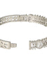 Silver Plated Zircon Studded Luxe Bangle Bracelet