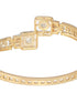 Gold plated White Zircon Studded Statement Bangle Bracelet