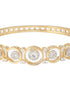 Gold Plated White Zircon Studded Minimal bangle Bracelet