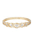 Gold Plated White Zircon Studded Minimal bangle Bracelet