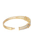 Gold Plated White Zircon Studded Minimal bangle Bracelet