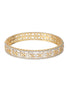 Gold Plated White Zircon Statement Bangle Bracelet