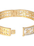 Gold Plated White Zircon Statement Bangle Bracelet