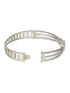 Silver plated White Zircon Studded Minimal Kada Bracelet