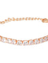Gold Toned White AD Studded Minimal Tennis Bracelet